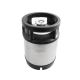 Fusto birra acciaio inox 10 litri, innesto scivolo